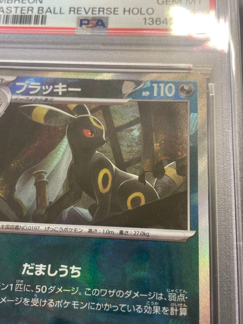 ポケモンカード　ブラッキー　マスターボールミラー　PSA10 マスボミラー