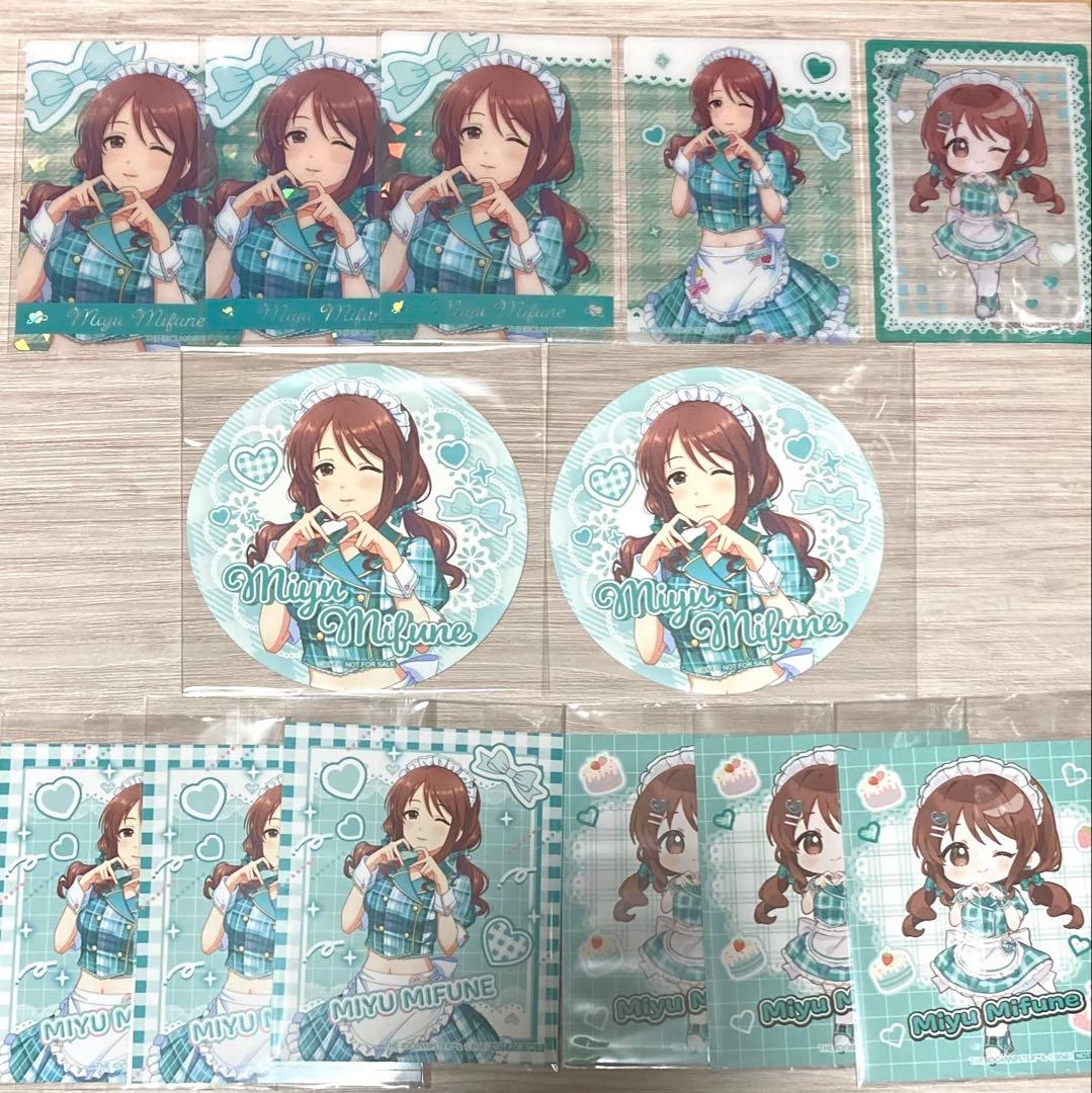 三船美優 クリアカード コースター スイーツパラダイス スイパラ