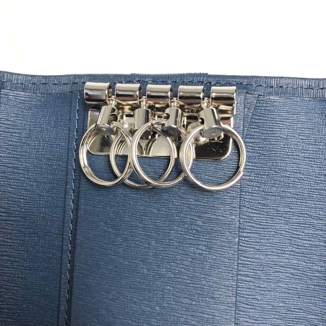 未使用保管品】PORTER ポーター 4連キーケース カレント ネイビー 青