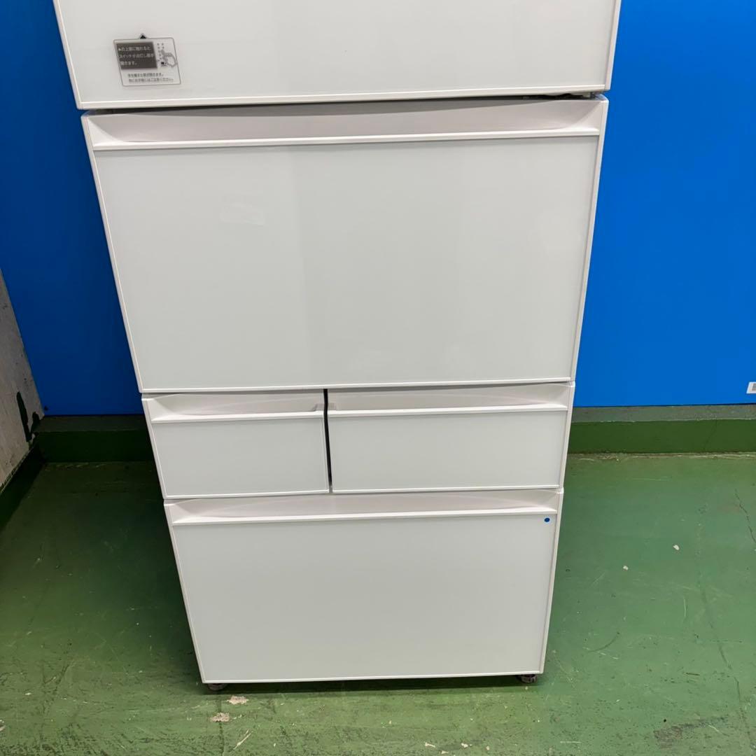 508 ガラストップ 冷蔵庫 大型 右開き 自動製氷機付 400L強 美品