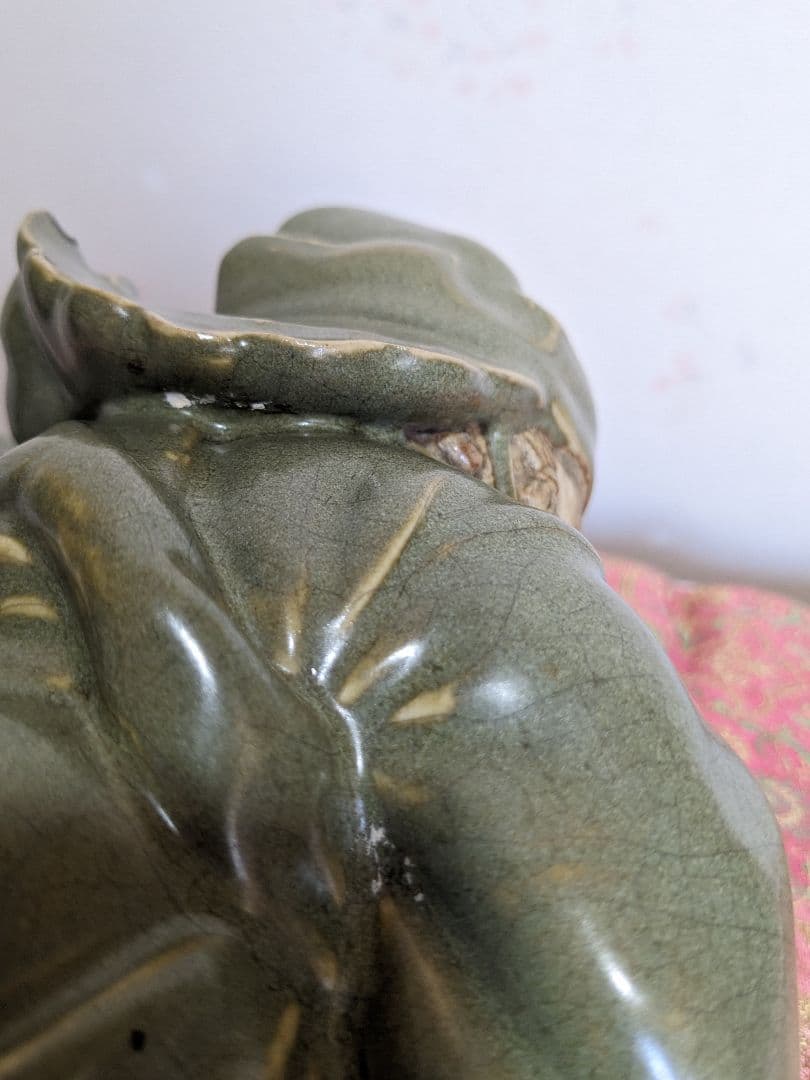 ♦！大珍品 ？三田 青磁 雅樂舞像 磁器人形 朝鮮コレクション骨董品アンティーク