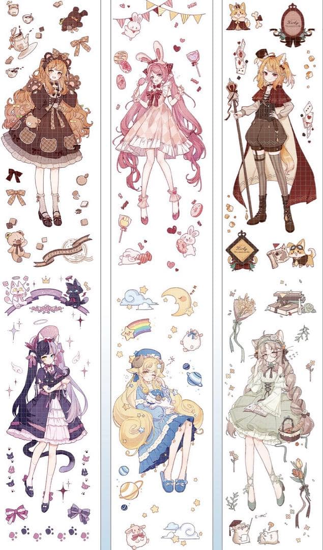 ②海外 マスキングテープ 装飾マステ 人物マステ 切り売り 21種 - メルカリ