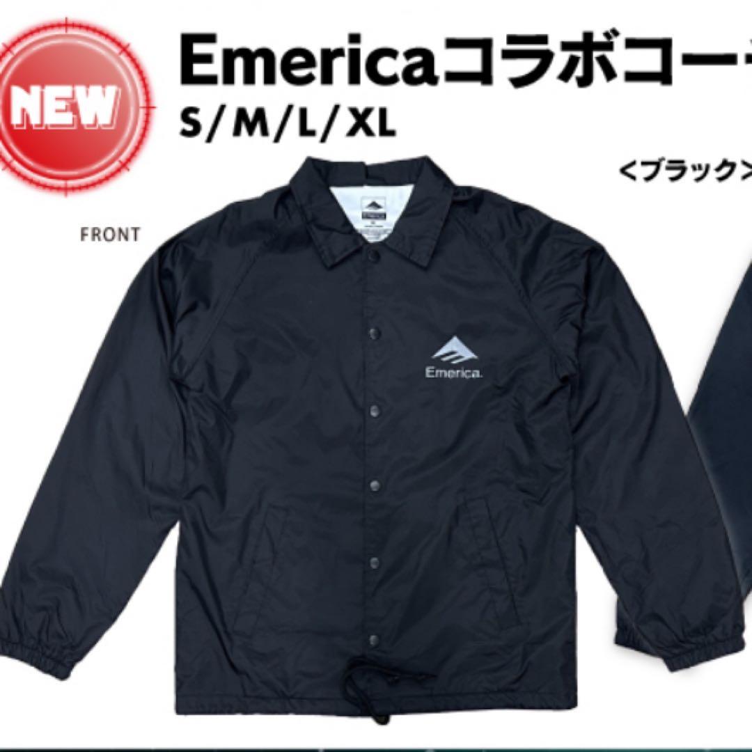 ✨マンウィズ ×EMERICA COACH JACKET S ブラック-大阪にあるの正規取扱店舗