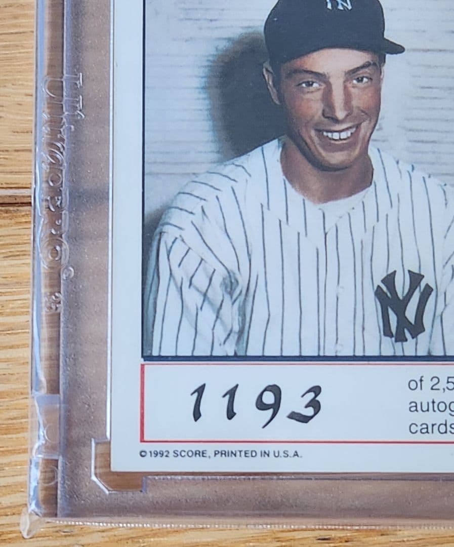 スポーツ選手 1992 SCORE JOE DIMAGGIO THE ROOKIE