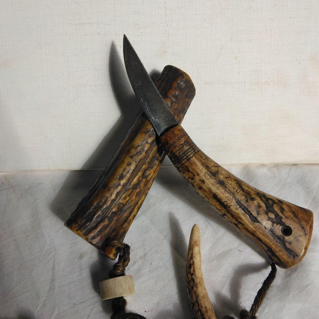 アイヌ鹿角 マキリ北海道 骨董