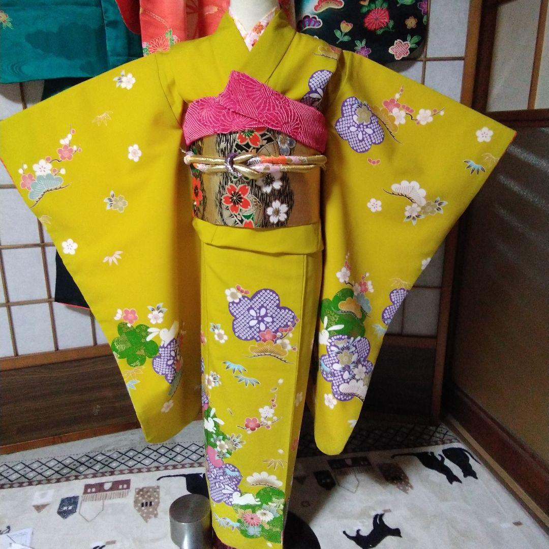 ちばです。7歳向け・化繊・お着物のセット