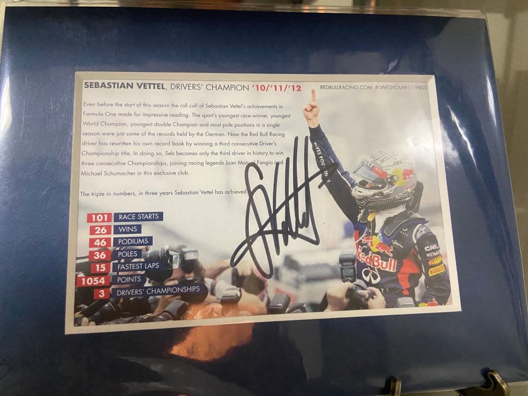 F1 セバスチャン・ベッテル 直筆サイン 記念品 VETTEL - メルカリ