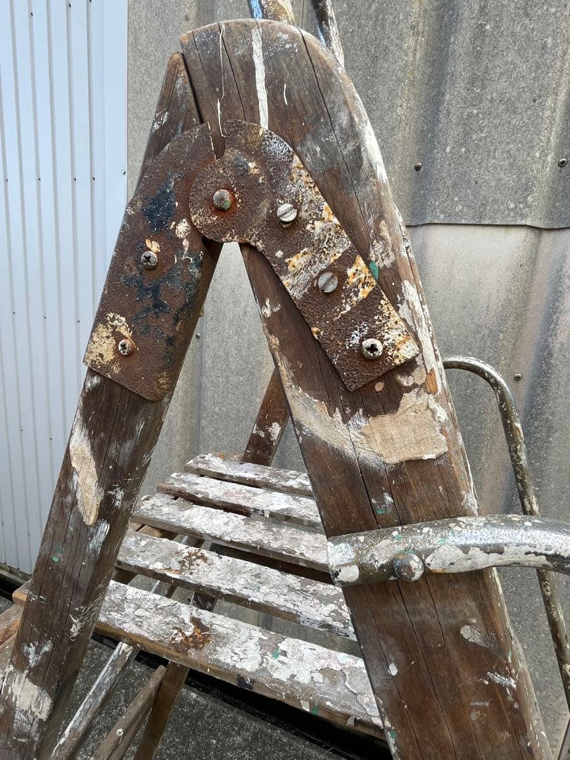 ビンテージ/イギリス/英国製/木製/大型/ラダー/脚立/ディスプレイ/店舗