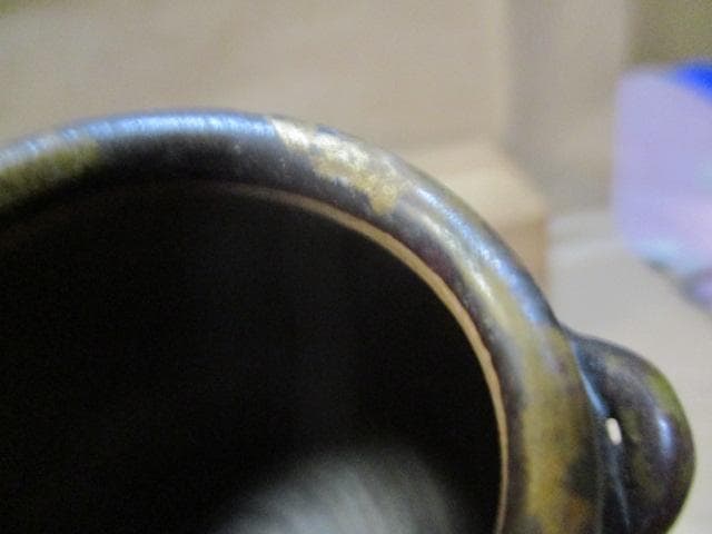 唐物　肩衝双耳茶入　I34-2