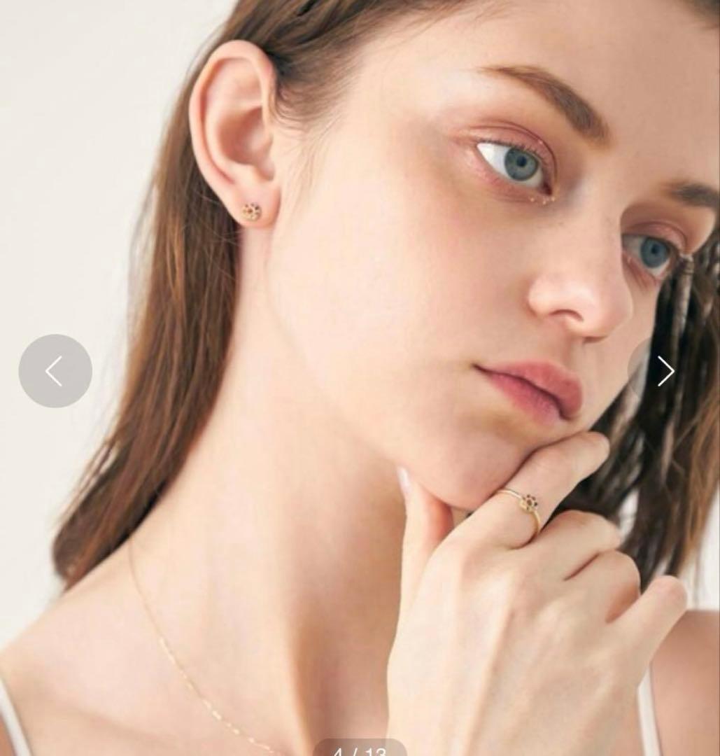 ete K10 YG レインボーナチュラルストーンリング　13号