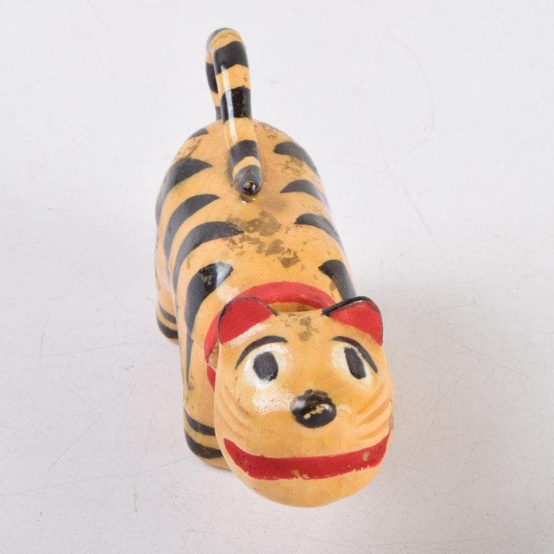 茶道具 京焼 清水六兵衛造 色絵 虎香合 干支 共箱 V 8807