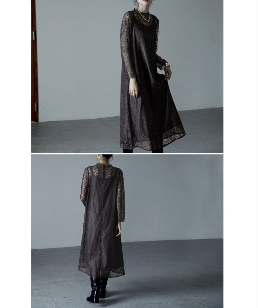 パーティードレス　チャコール