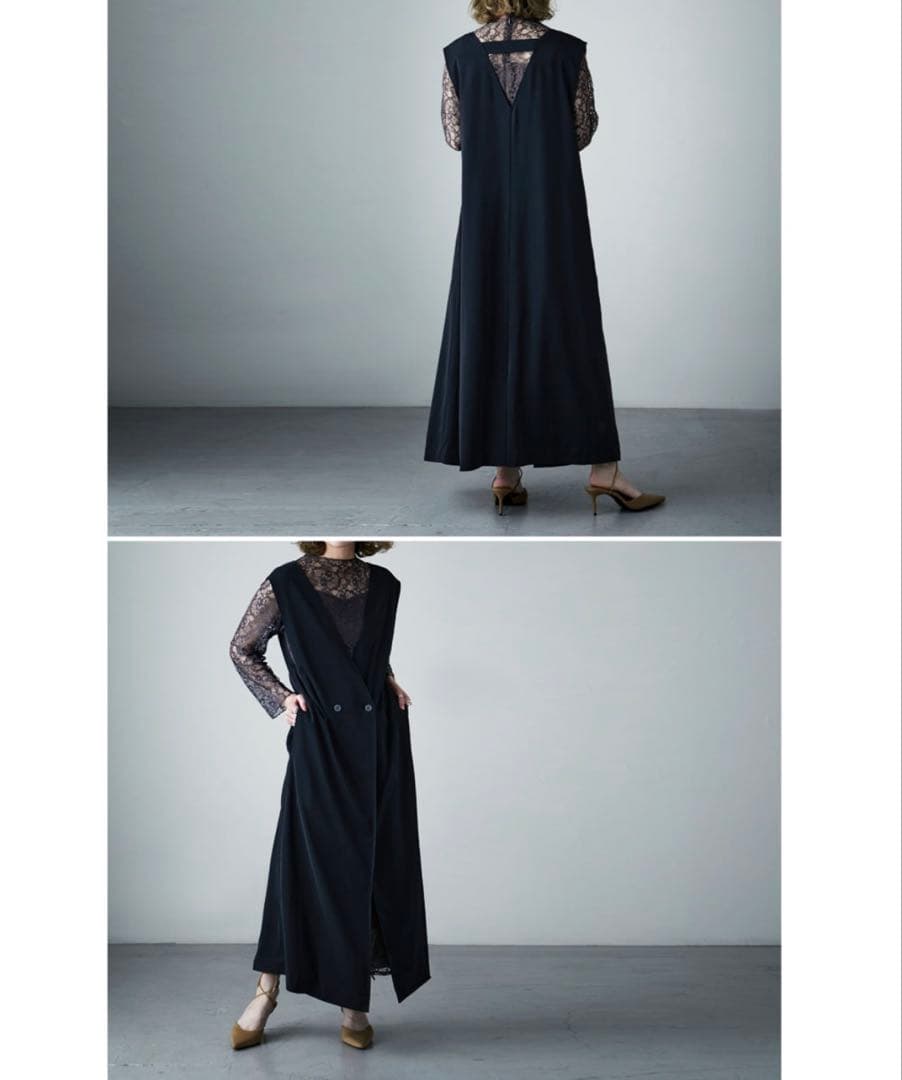 パーティードレス　チャコール