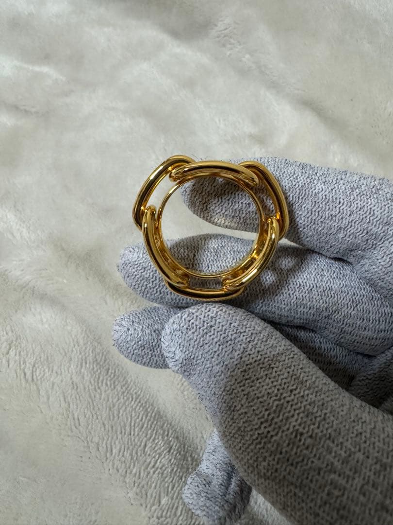 エルメス　シェーヌダンクル　スカーフリング　　ゴールド　金