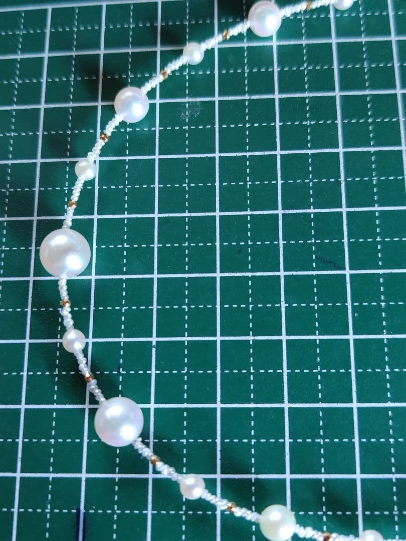 K18 各サイズの、アコヤ真珠と、あこや砂芥子パールの、オメガ風