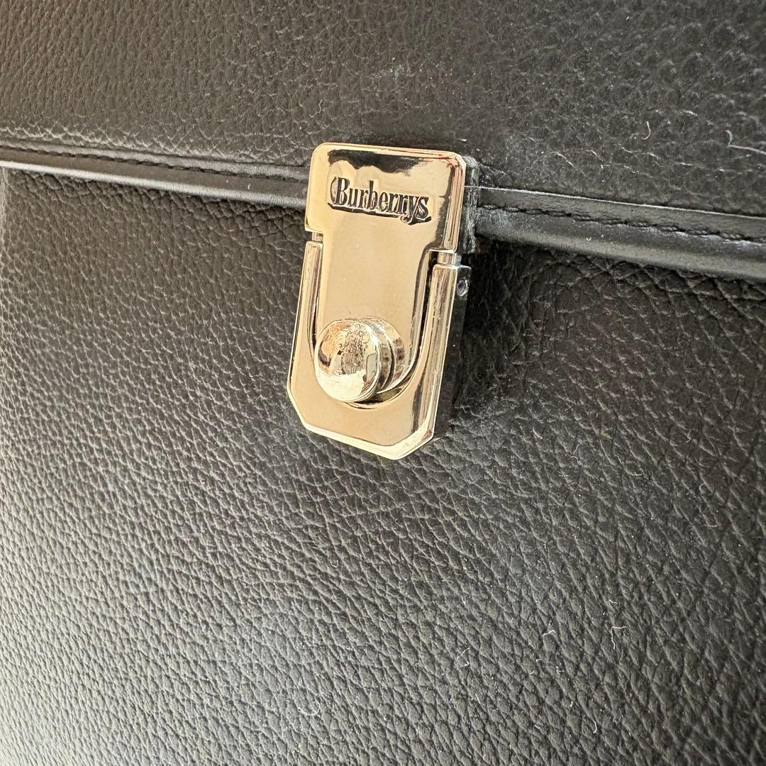 【美品】バーバリー オールレザー ビジネスバッグ 2way ノバチェック A4