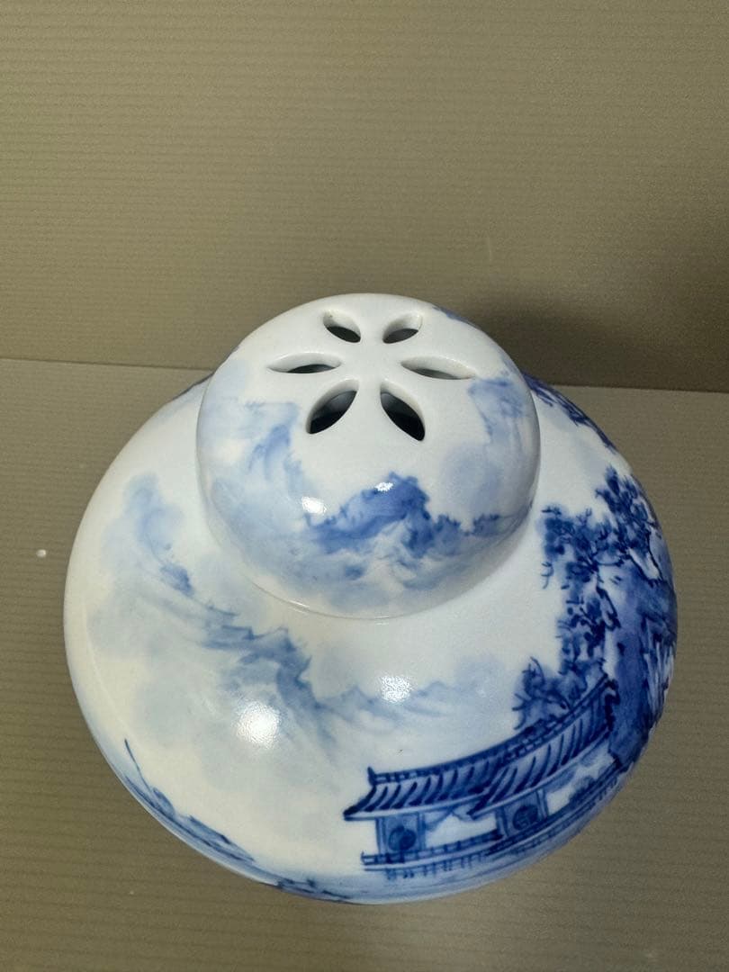 2284 有田焼 染付山水 香炉の通販はau PAY マーケット - 輸入雑貨の