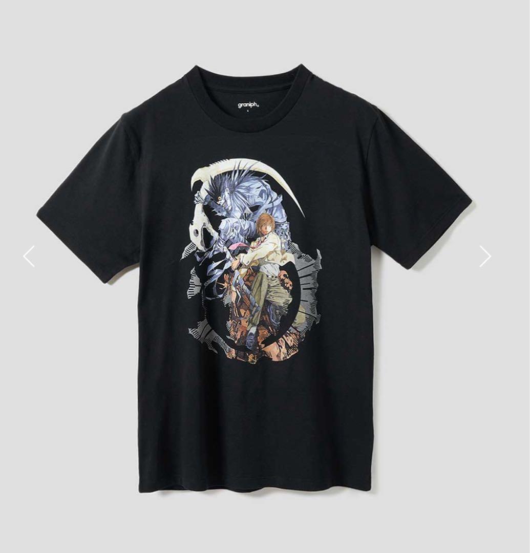 グラニフ デスノ－ト 弥海砂＆レム｜ビッグシルエットTシャツ 月＆リュ