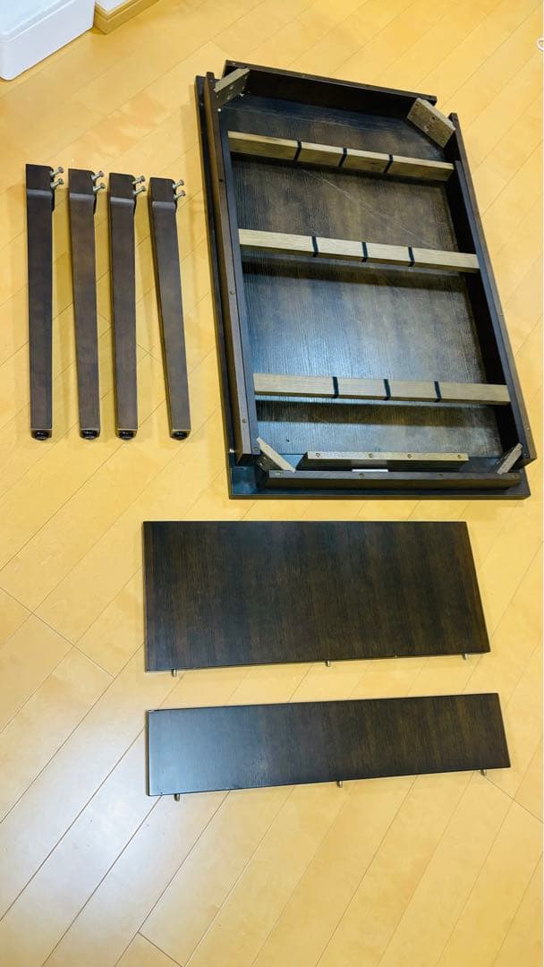 酵素。飛騨家具　イバタインテリア　二段伸縮可能ダイニングテーブル