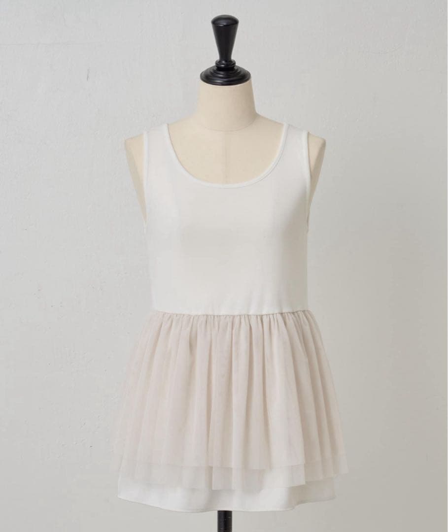 【未使用】ビアズリー beardsley 重ね着 チュチュタンク チュール