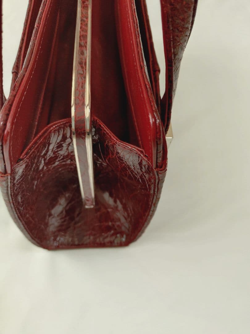 希少 タートルレザー ハンドバッグ 草履 亀革