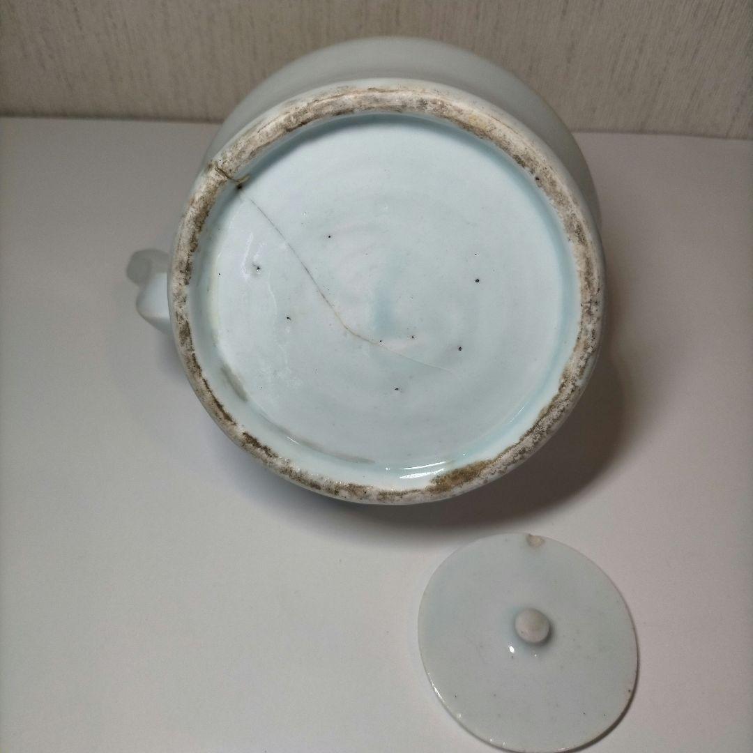 朝鮮古美術 李朝白磁水注 白磁提手水注 朝鮮古美術