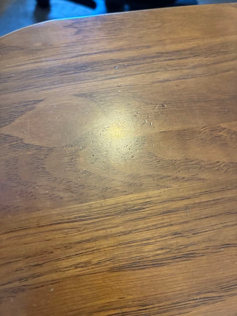 木製長方形テーブル 引き出し付き キャスター付き