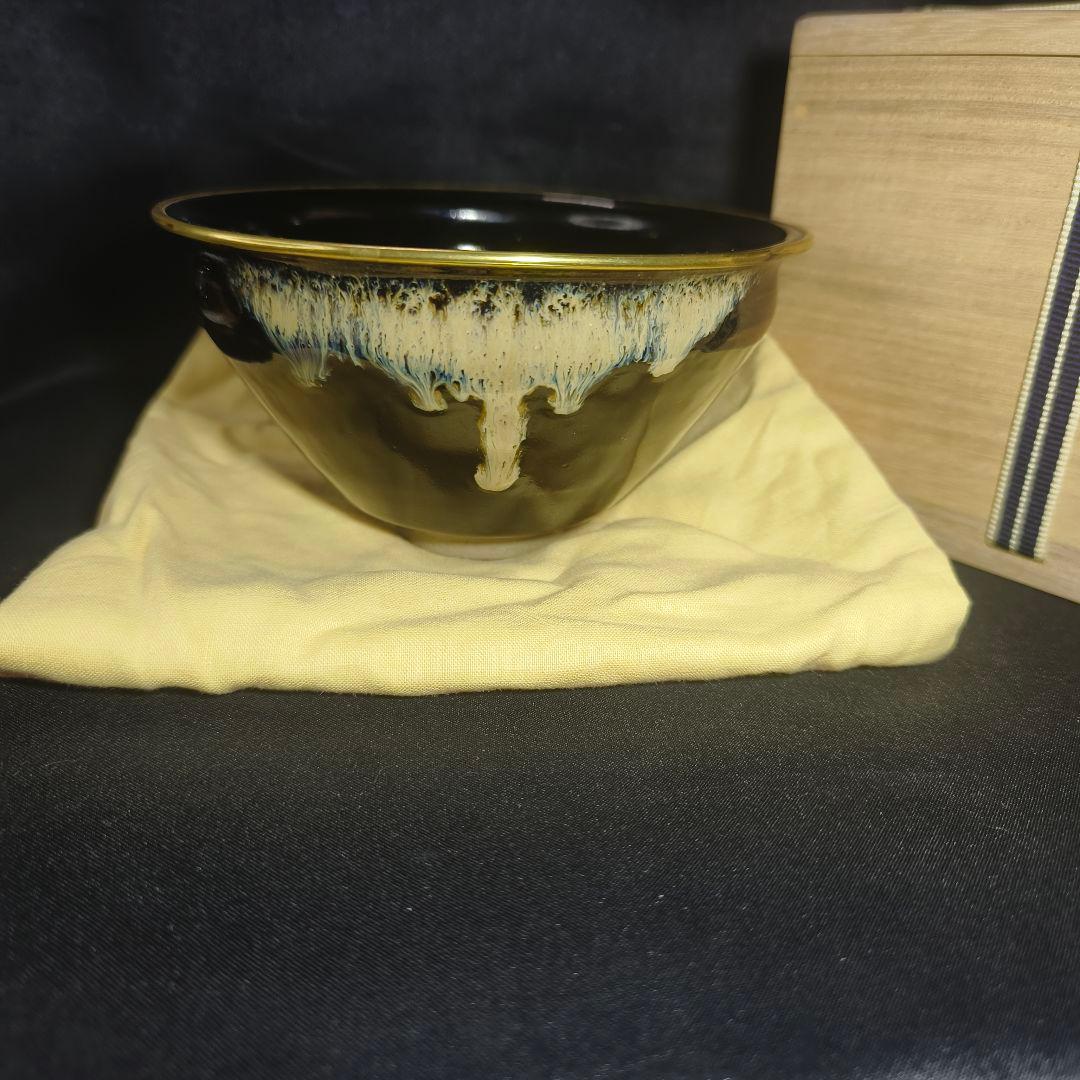 茶棚 抹茶茶碗 12個 収納箱 漆器 唐津 天目茶碗他12点