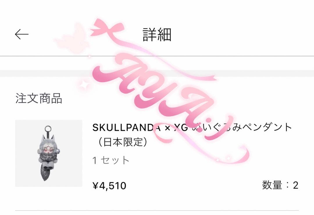SKULLPANDA × XG コラボ　スカルパンダ 日本限定品　POPMART