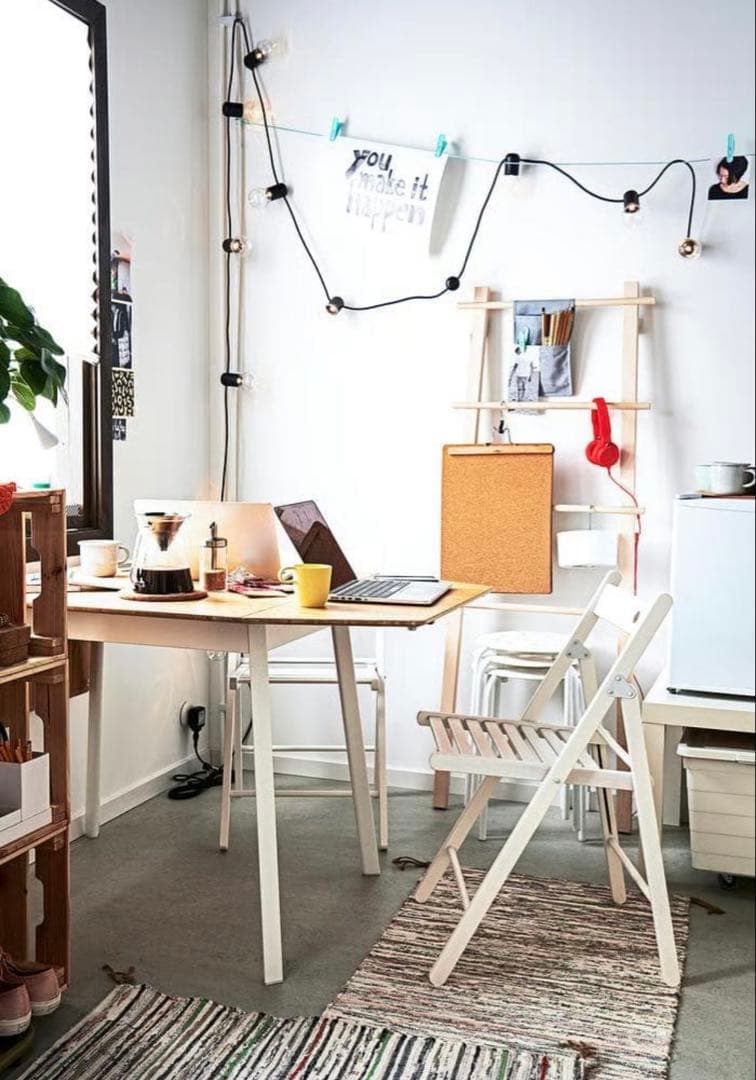 【美品・滋賀引取り可】IKEA 折りたたみ伸長式・定価24,990円