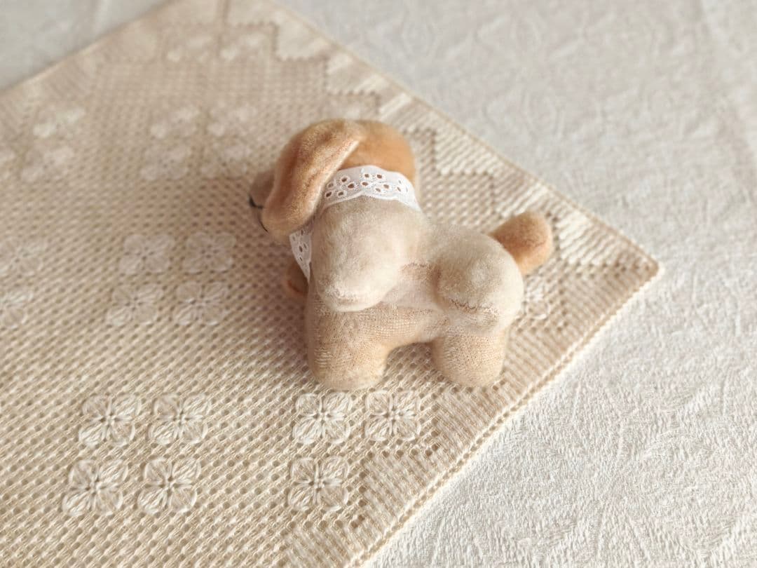 vintage dog ❀ * 淡いツートーンの可愛い ワンちゃん vintage dog