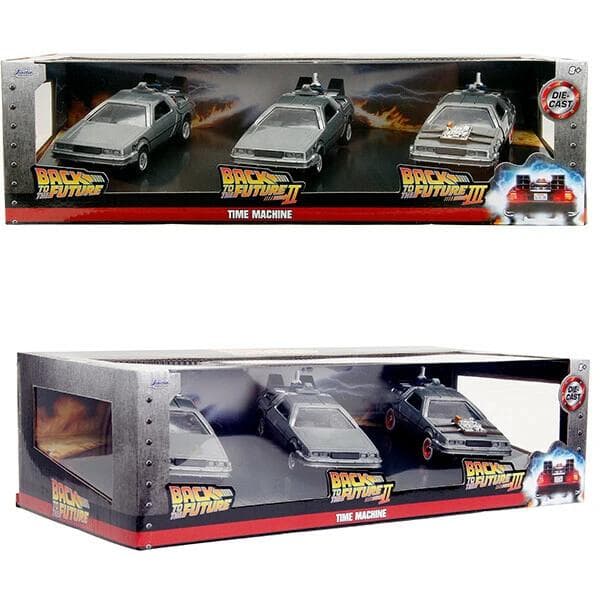 バックトゥザフューチャー デロリアン ミニカー 3台 ダイキャスト 1/32