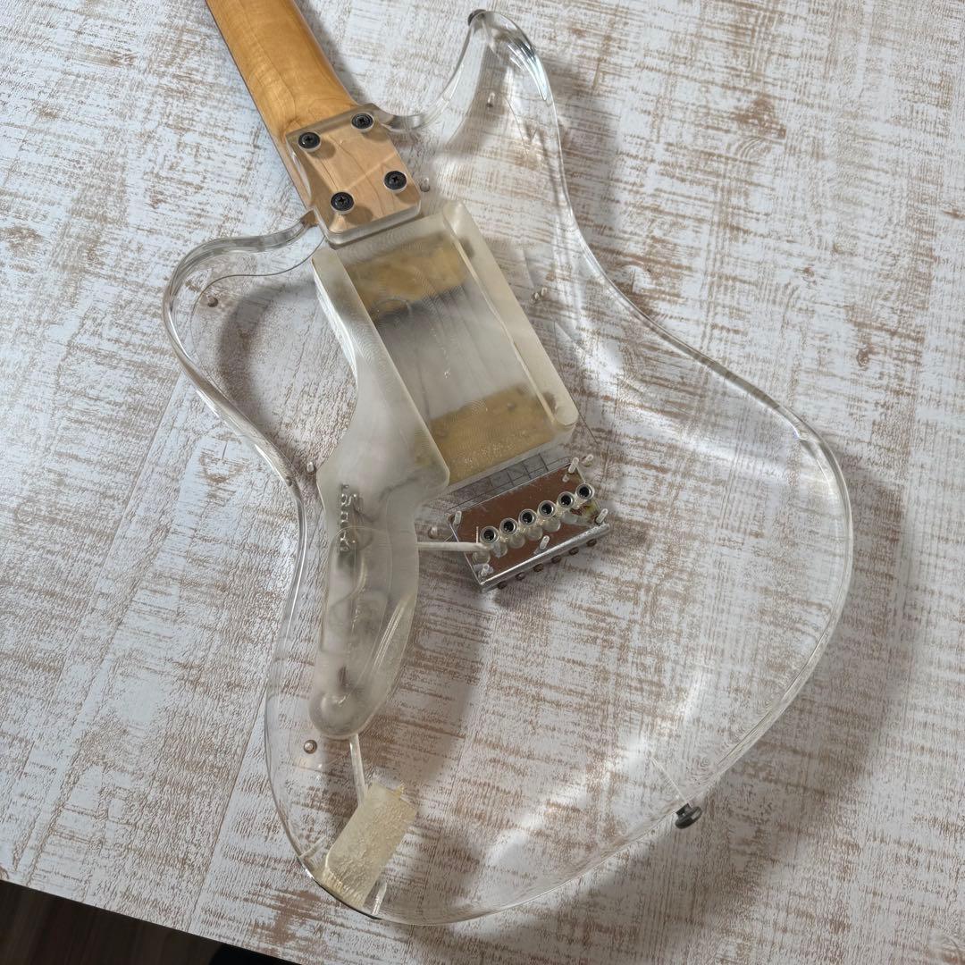 Barclay クリスタルギター 透明 レア スケルトン ケース付き - メルカリ