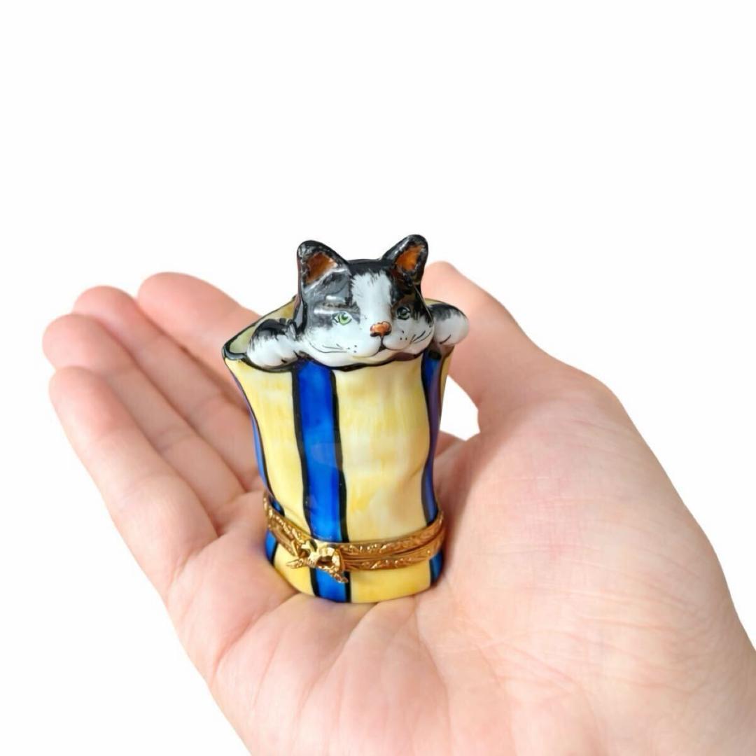 世界限定750点】 リモージュボックス 猫 証明書付 フランス 小物入れ