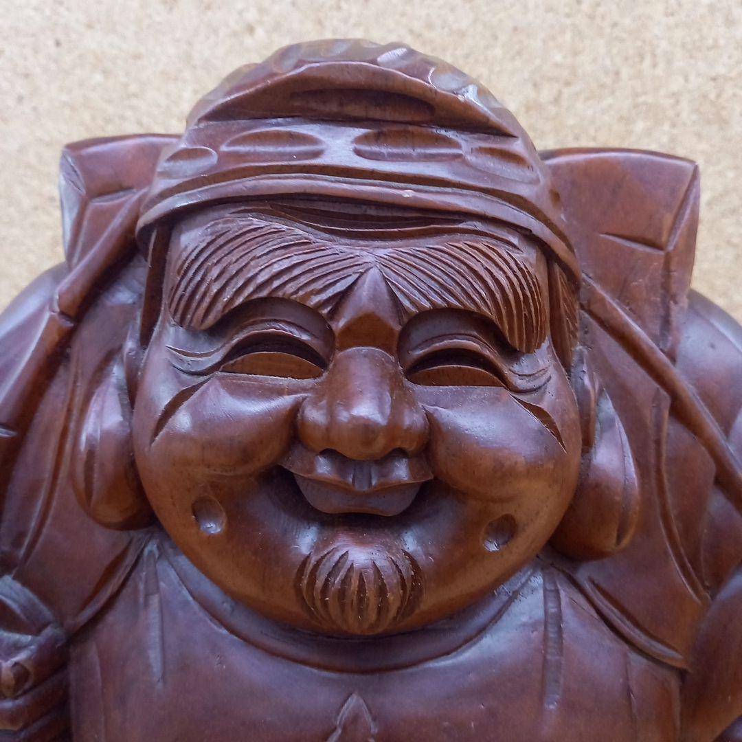 木彫 福の神 彫刻 恵比寿 縁起物 置物 手彫