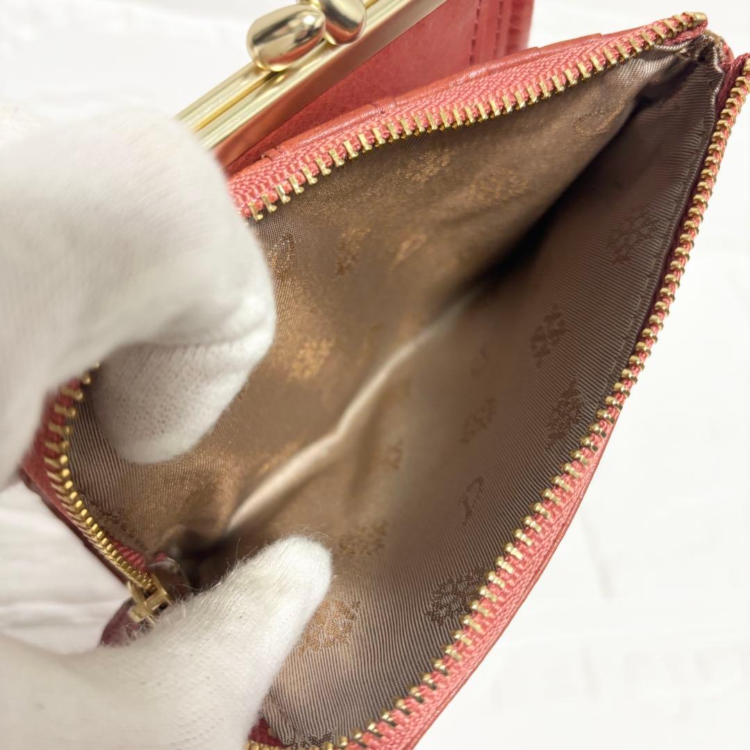 未使用】Dakota ダコタ ペルラ コンパクト財布 ピンク がま口 二つ折り