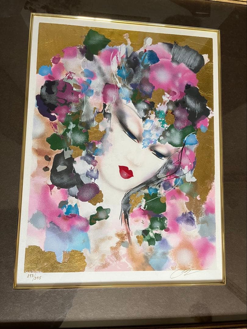 お値下げ☆スザンヌマリー シルクスクリーン 女性肖像 193/395