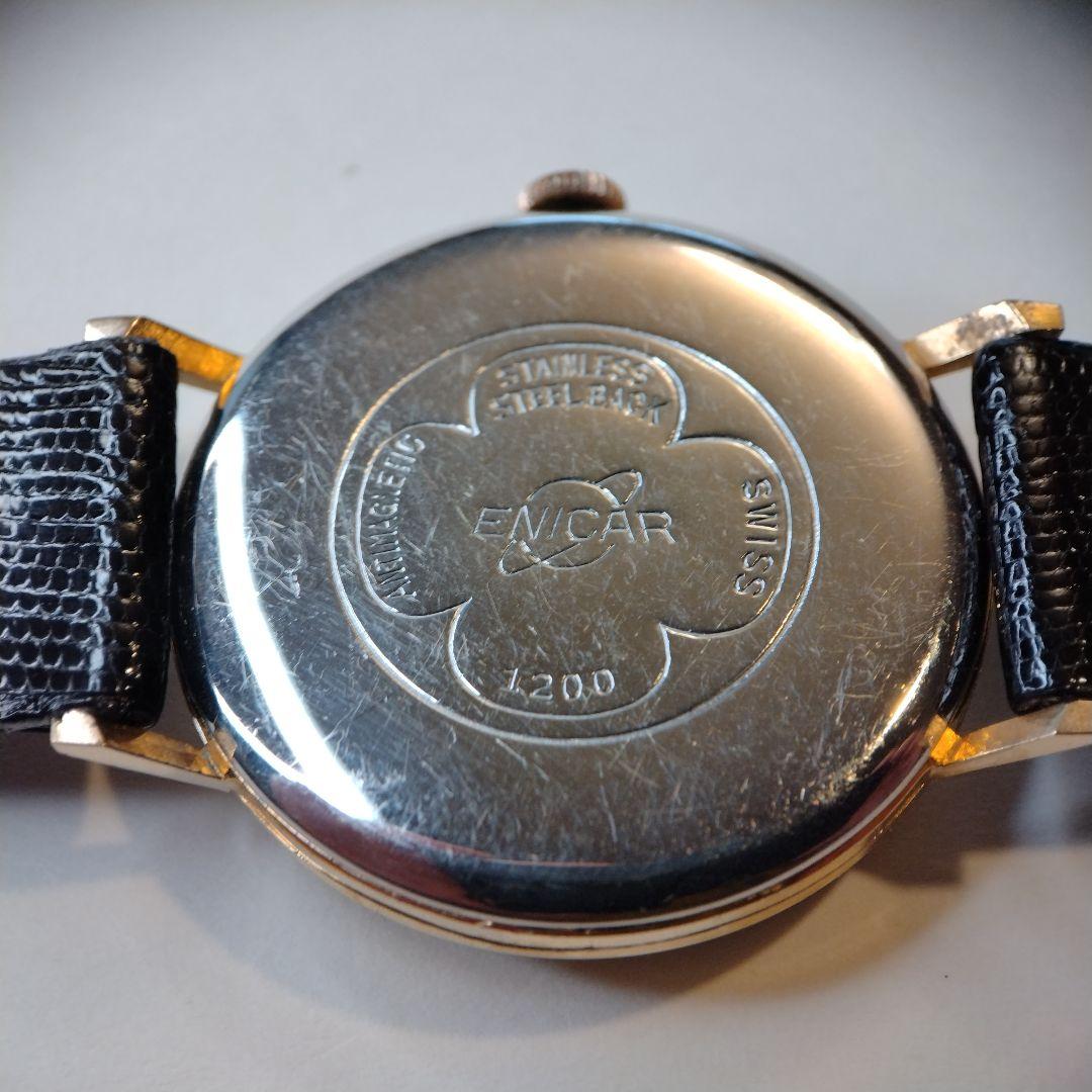 【1950s】ENICAR スモセコ OH済 ヴィンテージ腕時計