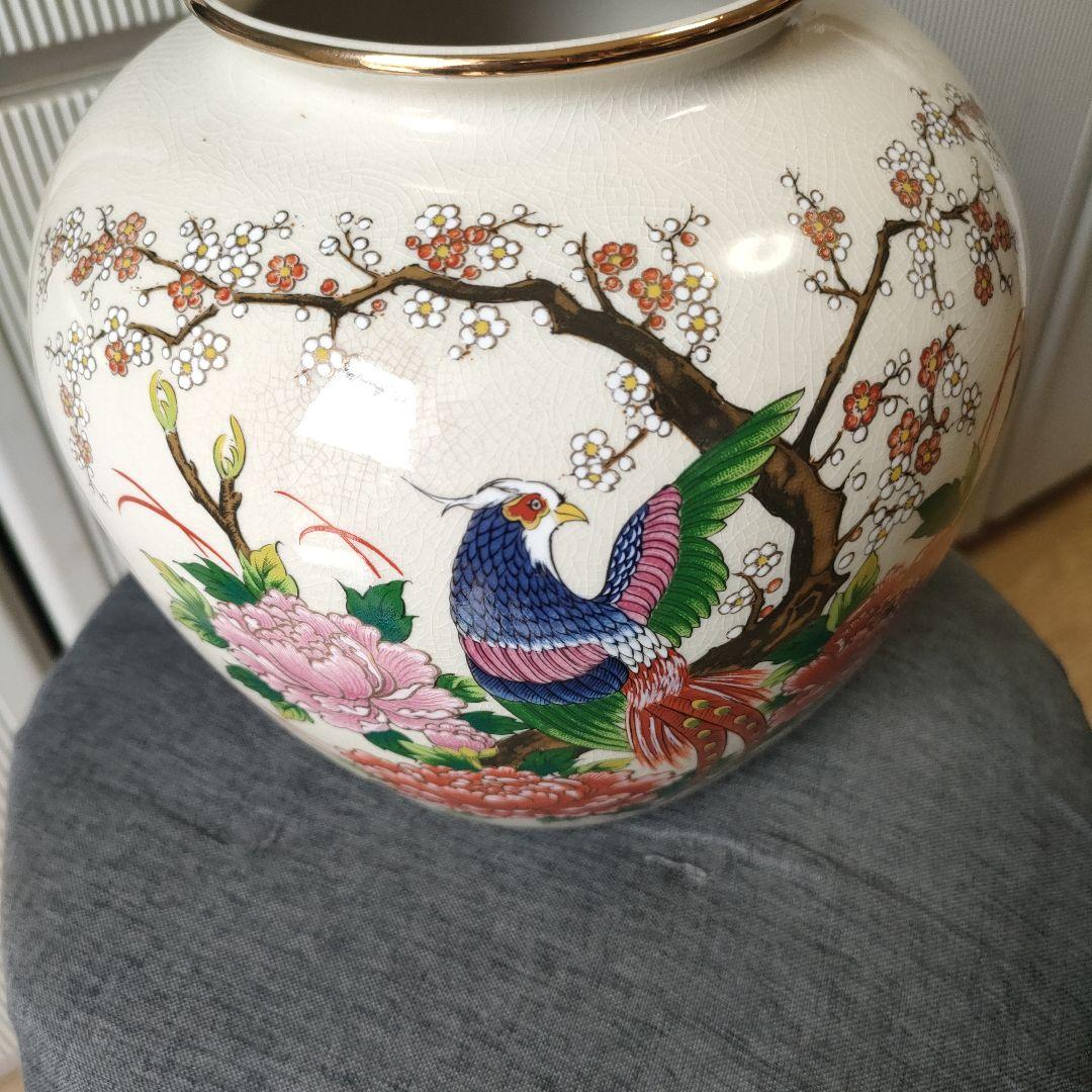 極美品 九谷焼(九谷陶寿)金彩花鳥絵図 花生(80サイズ) - メルカリ