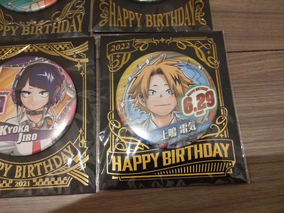 新品　ヒロアカ　缶バッジ　Happy Birthday　バースデイ