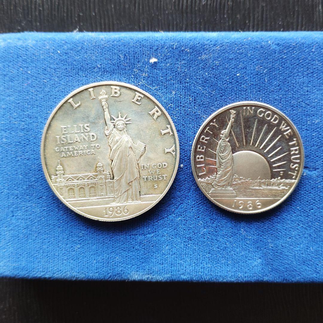 自由の女神コイン 銀製 貨幣 コイン メダル 発行記念 公式記念 銀杯 銀盃