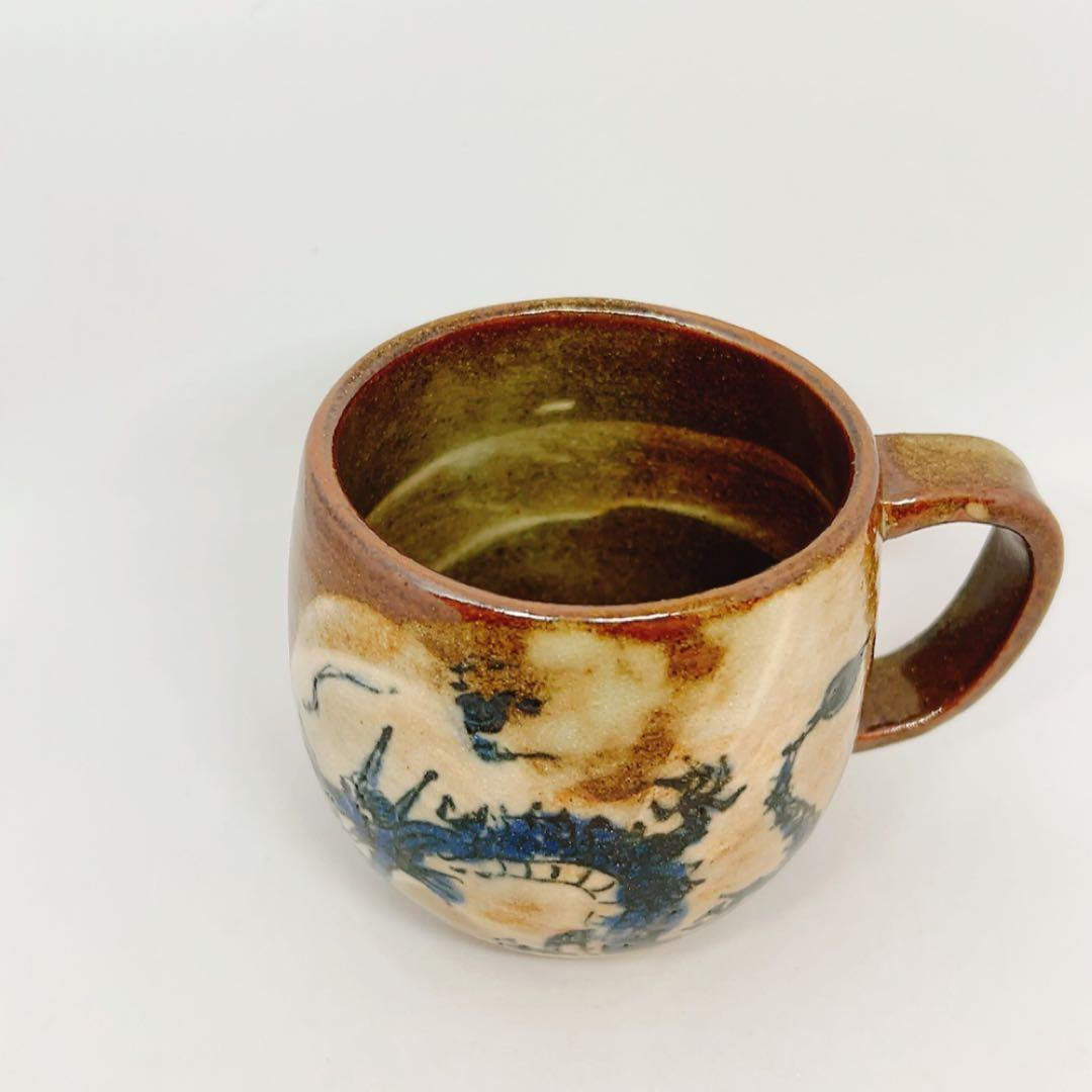 青いドラゴンの陶器製マグカップ 飛翔龍 - メルカリ