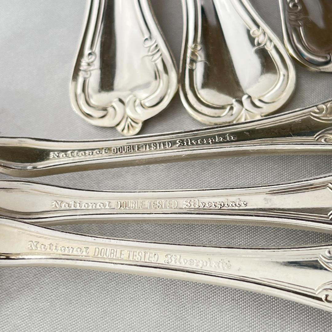 【National Silver】 クイーンエリザベス スープスプーン 6本