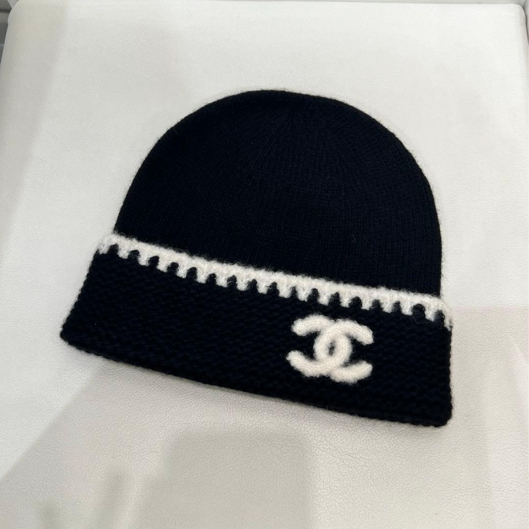 新品未使用 シャネル CHANEL 24B 大人気 ニット帽 黒 - メルカリ