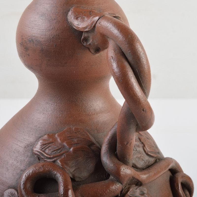 くう様専用 桂又三郎極め 江戸中期 古備前 蔓付瓢徳利 共箱 V 9003