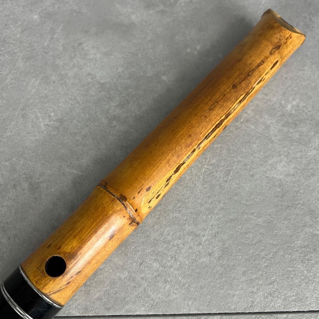 竹製 尺八 琴古流 バチ型 1尺6寸 5孔 2分割