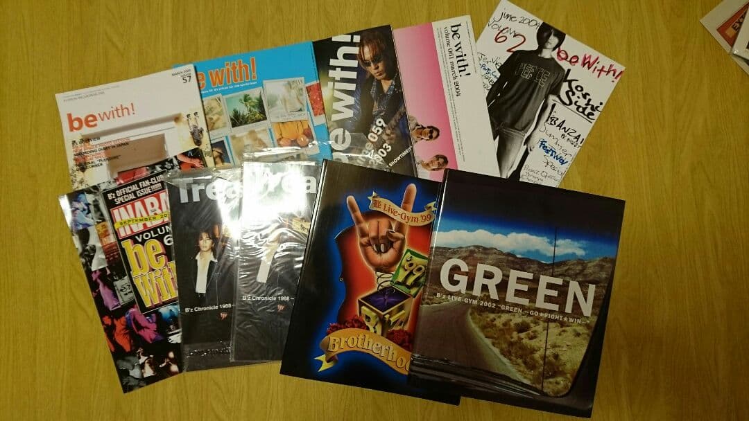 B'z会報、限定グリーティングカード、特典、シングルCD、ライブパンフレット