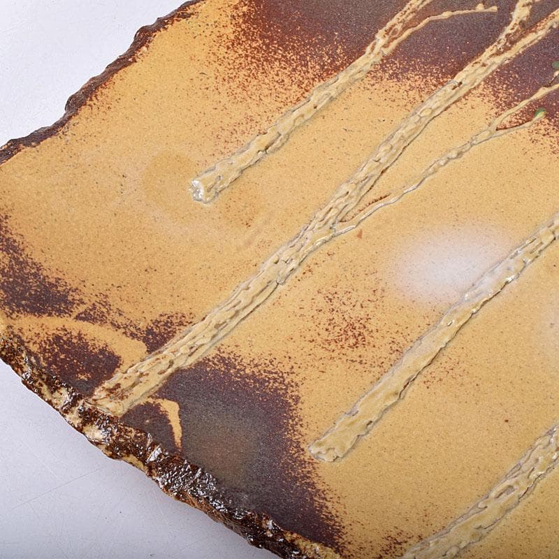 為那都窯 加藤高山（加藤純や）作 隆起象嵌金彩皿 共布共箱 V R8953B