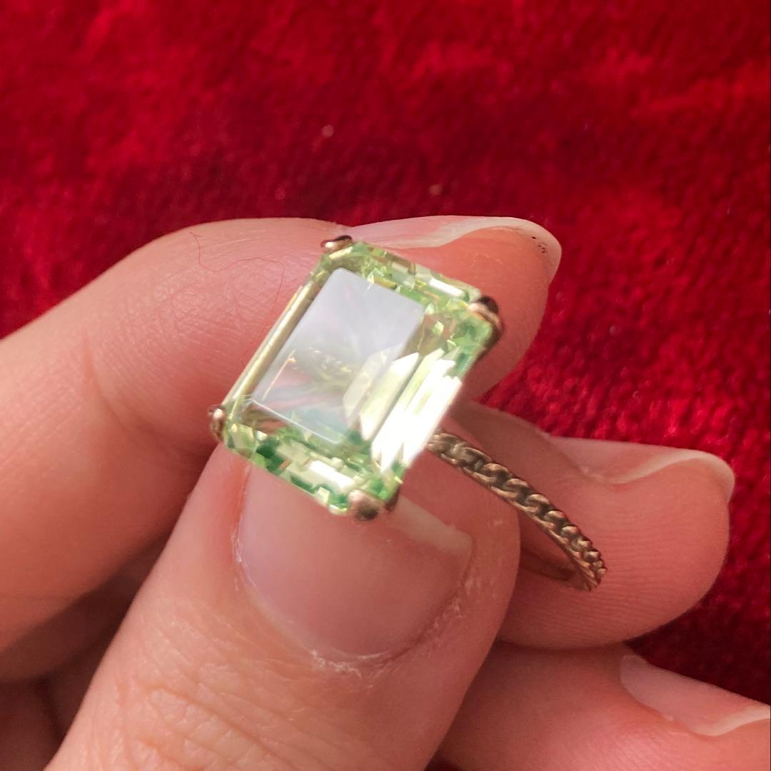 NOJESS K5 エメラルドカットリング11号