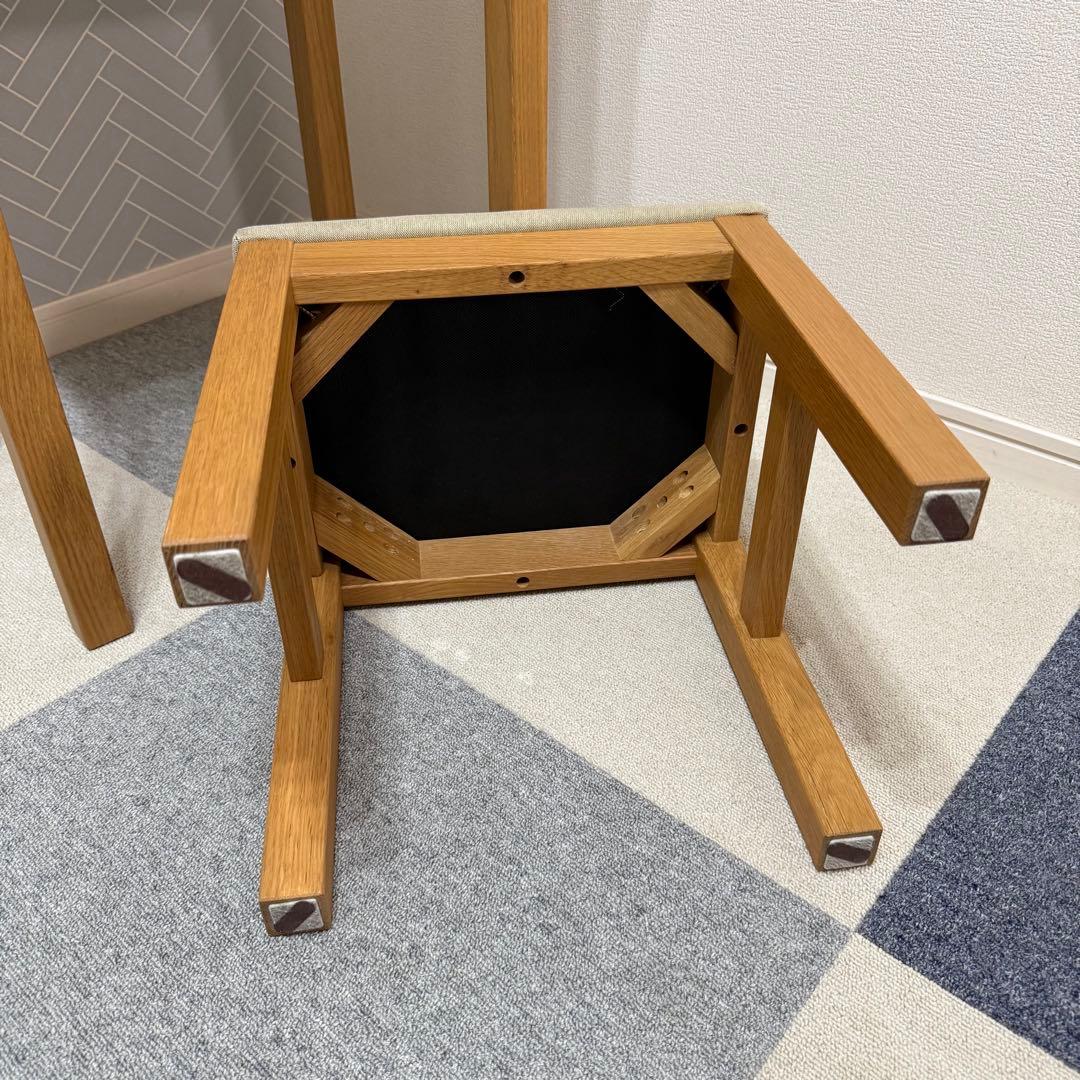 無印良品 ドレッサー 鏡台 コンパクト オーク材 北欧 椅子付き